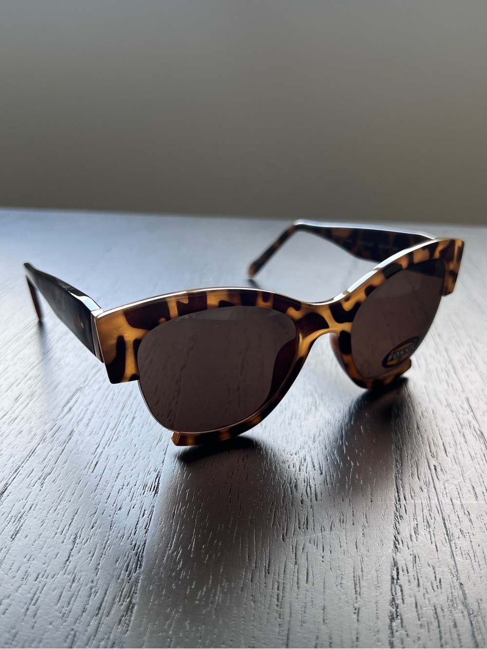 Fossil 56mm Women’s Modified Cat Eye Sunglasses - Brown